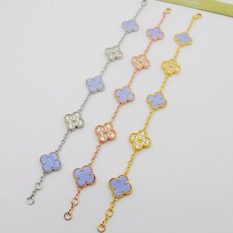 18K Vintage Alhambra Purple Diamonds Bracelet