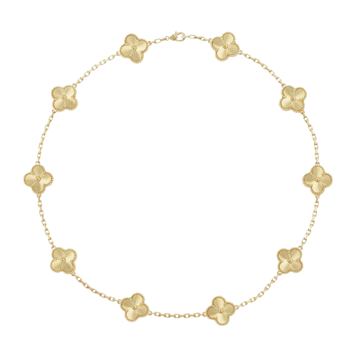 18K Vintage Alhambra 10 Motifs Necklace