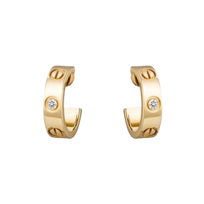 18K Love 2 Diamonds Earrings