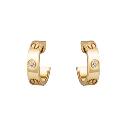 18K Love 2 Diamonds Earrings