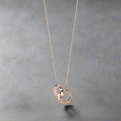 18K T Atlas X Closed Interlocking Pendant Necklace