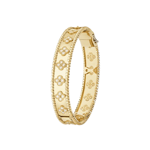 18K Perlée Clovers Bracelet