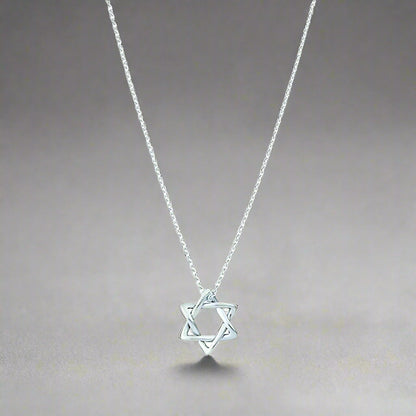 18K Star of David Pendant Necklace